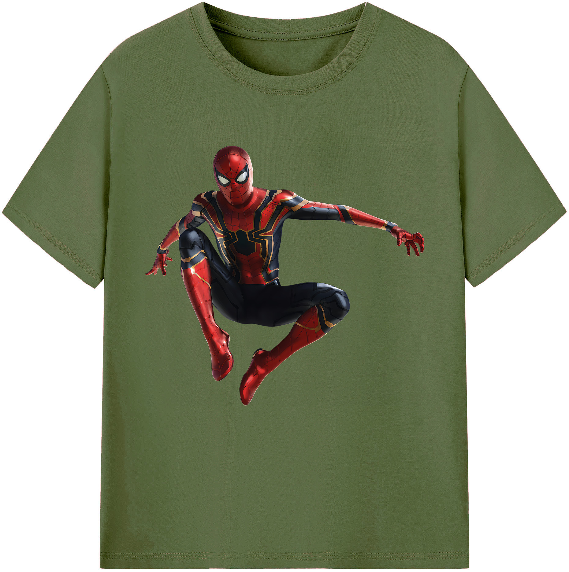 （画像用） Spider Man スパイダーマン 綿100％半袖Tシャツ（フロントプリント）